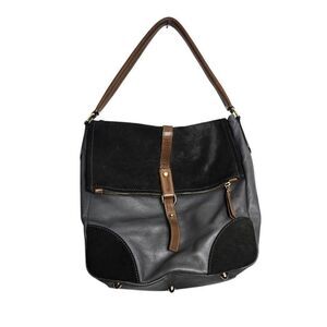 Diane B. Leather Suede Hobo Purse Bag
